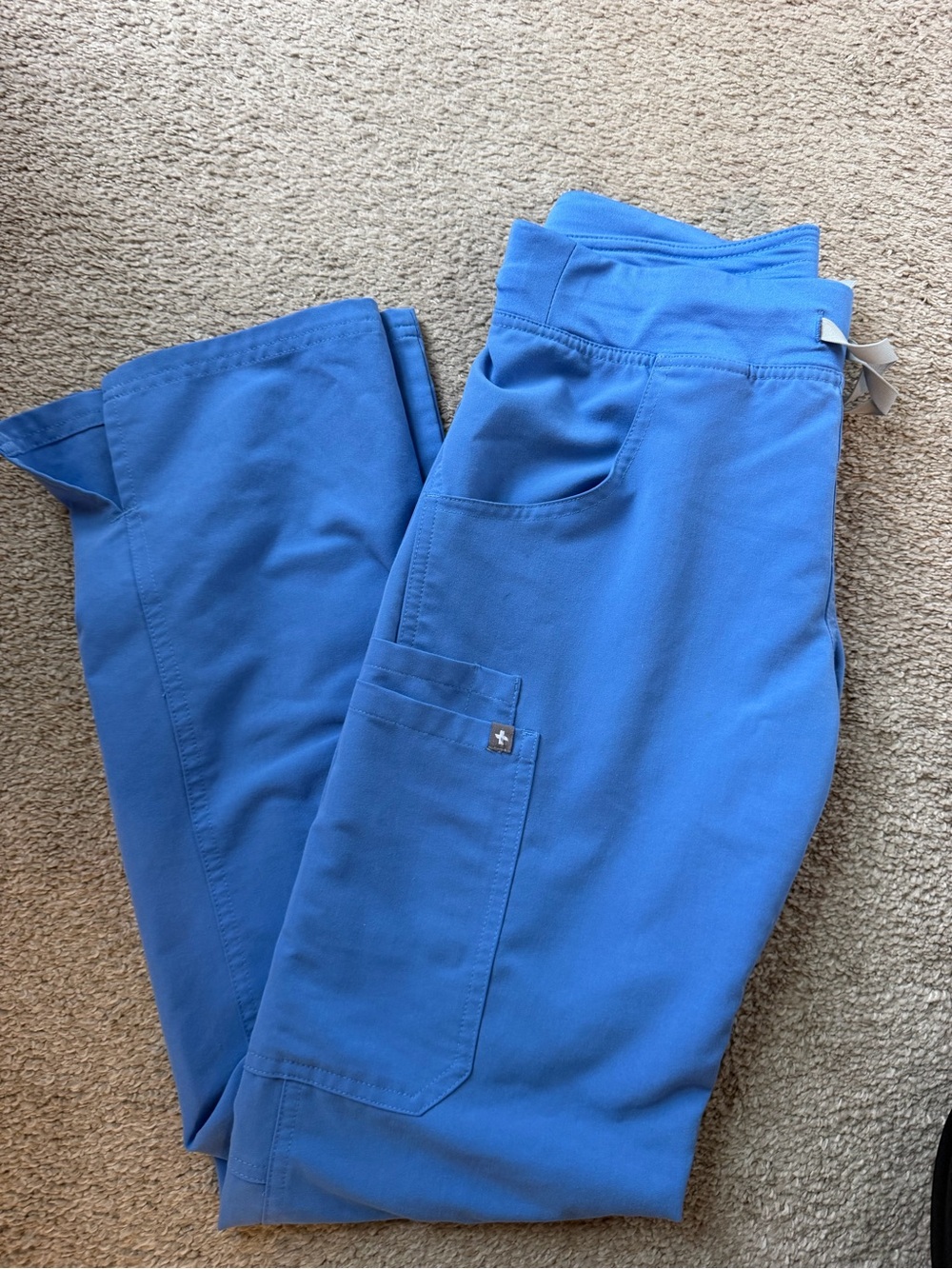 FIGS ceil blue Xs pants
